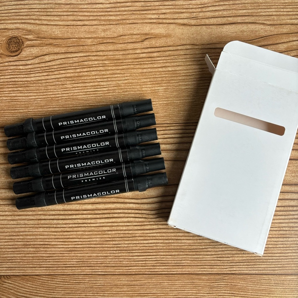 Prismacolor Double Ended Black Markers PM-98 Box Of Six